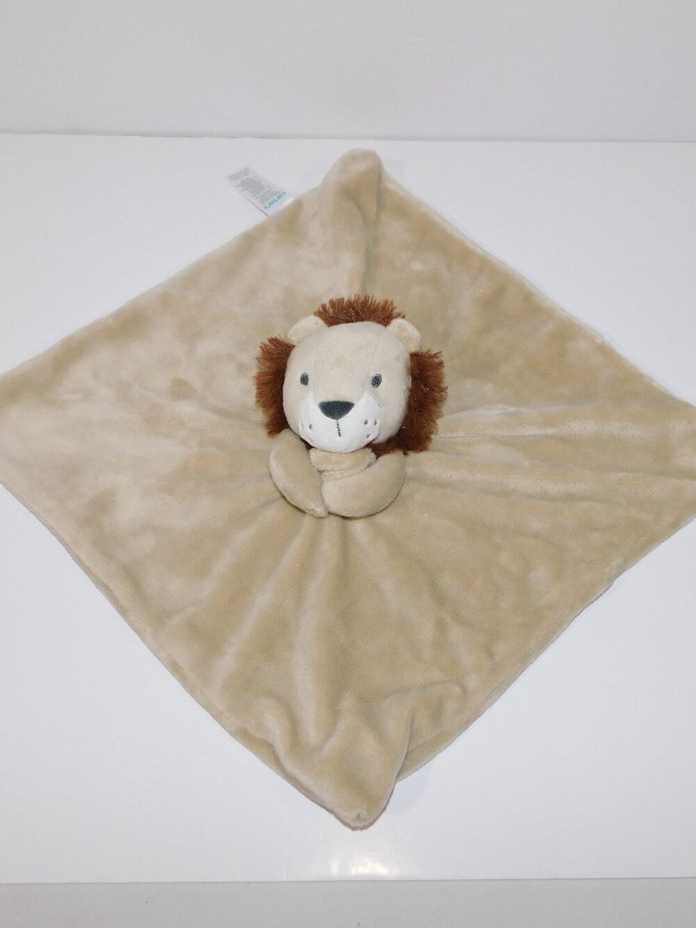 Carters Tan Brown Lion Security blanket Plush Baby Lovey Nunu Soother Comforter